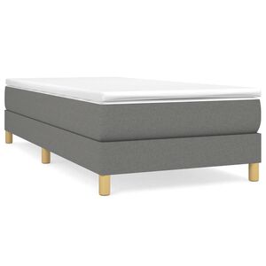 vidaXL R&aacute;m postele s boxspringem tmavě &scaron;ed&aacute; 80 x 200 cm textil