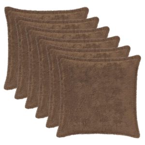 vidaXL Povlak na pol&scaron;t&aacute;ř 6 ks HOUTEN Světle hněd&aacute; 30 x 30 cm