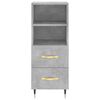 vidaXL Skř&iacute;ň highboard betonově &scaron;ed&aacute; 34,5x34x180 cm kompozitn&iacute; dřevo