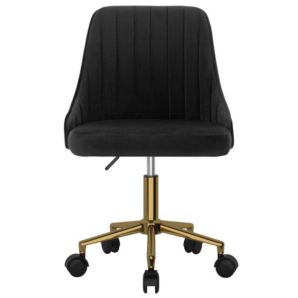 vidaXL Otočn&eacute; j&iacute;deln&iacute; židle 2 ks čern&eacute; samet