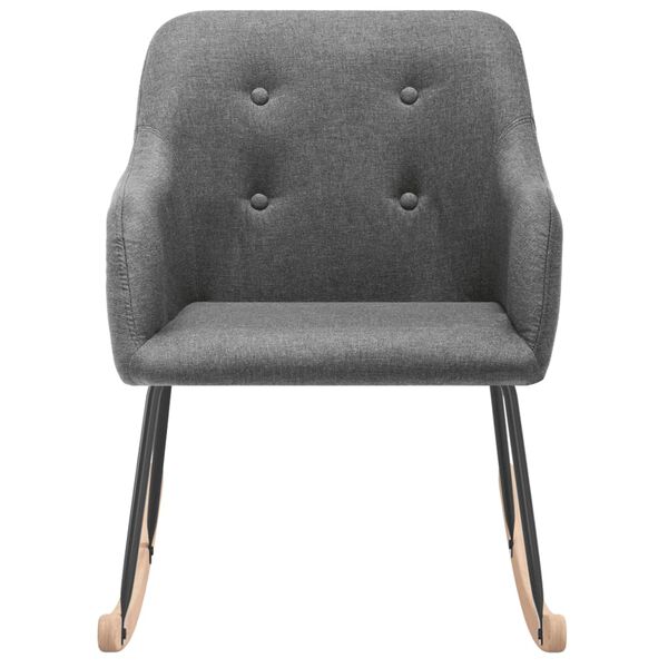 vidaXL Houpac&iacute; křeslo světle &scaron;ed&eacute; textil