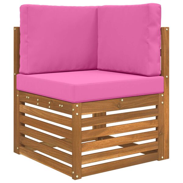 vidaXL Venkovn&iacute; pol&scaron;t&aacute;ř na pohovku 3 pcs Růžov&aacute; Polyester