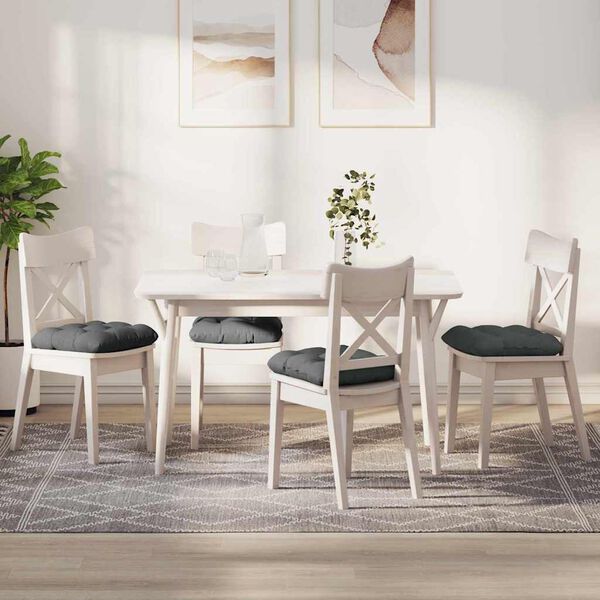 vidaXL Pol&scaron;t&aacute;ře na sedadla 4 pcs Tmavě &scaron;ed&aacute; 40 x 40 x 12 cm textil