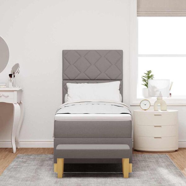 vidaXL Postel s boxspringem s matrac&iacute; s čelo Taupe 80 x 200 cm textil