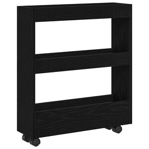 vidaXL &Uacute;zk&yacute; &uacute;ložn&yacute; voz&iacute;k Čern&yacute; dub 60 x 18 x 70 cm Kompozitn&iacute; dřevo