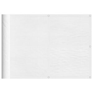 vidaXL Balkonov&aacute; z&aacute;stěna b&iacute;l&aacute; 75 x 700 cm 100% polyester oxford