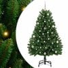 vidaXL Uměl&yacute; v&aacute;nočn&iacute; stromeček 150 cm 150 LED Tepl&aacute; b&iacute;l&aacute; PVC a ocel