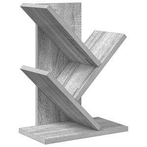 vidaXL Knihovna ve tvaru stromu 3-&uacute;rovňov&aacute; 30 x 18 x 40 cm &Scaron;ed&yacute; Sonoma