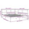 vidaXL Postel s knihovnou bez matrace 140 x 200 cm masivn&iacute; borovice