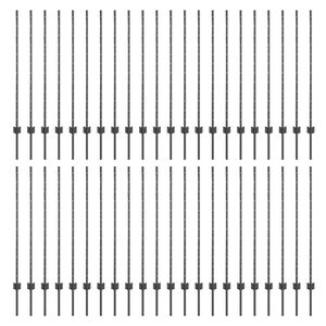 vidaXL Plotov&yacute; sloupek. 44 pcs &Scaron;ed&aacute; 160 cm Ocel