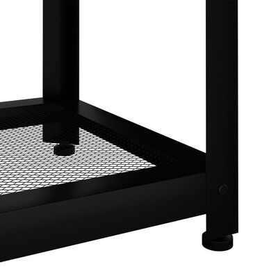 vidaXL Odkládací stolek tmavě hnědý a černý 40x40x45 cm MDF a železo