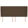 vidaXL Čelo postele typu u&scaron;&aacute;k tmavě hněd&eacute; 183x23x118/128 cm textil