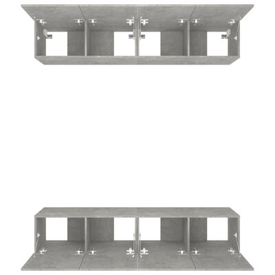 vidaXL TV skříňky 4 ks betonově šedé 80 x 30 x 30 cm kompozitní dřevo