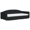 vidaXL Válenda s přistýlkou a zásuvkami černá 90 x 200 cm textil