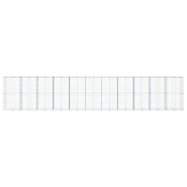 vidaXL Gabionový koš s víkem 1 100 x 100 x 200 cm pozinkované železo