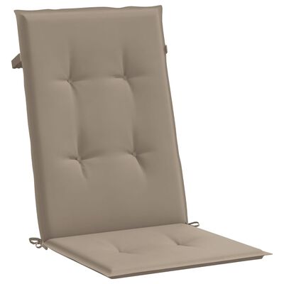 vidaXL Podušky na židli vysoké opěradlo 6 ks taupe 120x50x3 cm textil