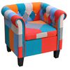 vidaXL Křeslo patchwork textiln&iacute;