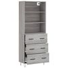 vidaXL Skř&iacute;ň highboard &scaron;ed&aacute; sonoma 69,5 x 34 x 180 cm kompozitn&iacute; dřevo