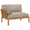 vidaXL Set pohovek Taupe 133 x 92 x 69 cm Masivn&iacute; ak&aacute;tov&eacute; dřevo