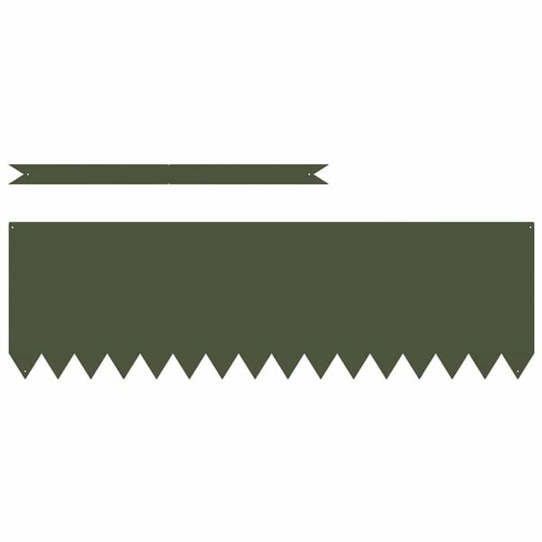 vidaXL Okraj tr&aacute;vn&iacute;ku 50 pcs Olivově zelen&aacute; 100 x 0,05 x 20 cm
