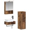 vidaXL Sada koupelnov&yacute;ch skř&iacute;něk 4 pcs Star&eacute; dřevo 50 x 14,5 x 70 cm