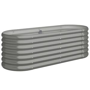 vidaXL Vyv&yacute;&scaron;en&yacute; z&aacute;hon pozinkovan&aacute; ocel 114x40x36 cm &scaron;ed&yacute;