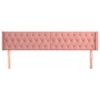 vidaXL Čelo postele typu u&scaron;&aacute;k růžov&aacute; 203x16x78/88 cm samet