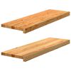vidaXL Okenn&iacute; parapety 2ks světle hněd&eacute; 80x25x2cm masivn&iacute; dub