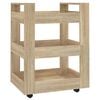 vidaXL Kuchyňsk&yacute; voz&iacute;k dub sonoma 60 x 45 x 80 cm kompozitn&iacute; dřevo