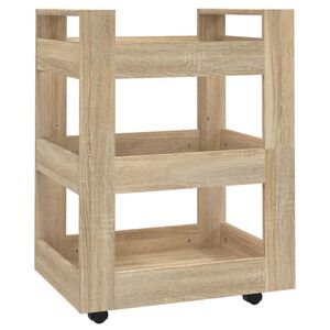 vidaXL Kuchyňsk&yacute; voz&iacute;k dub sonoma 60 x 45 x 80 cm kompozitn&iacute; dřevo