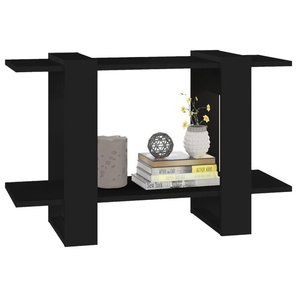 vidaXL Knihovna / dělicí stěna černá 80 x 30 x 51 cm
