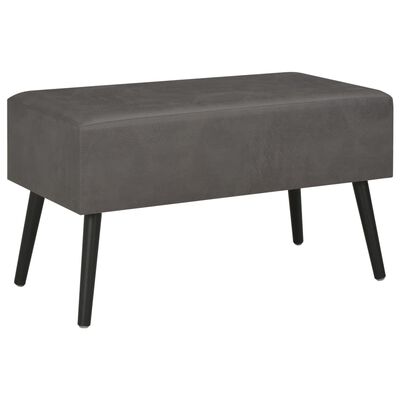 vidaXL Konferenční stolek šedý 80 x 40 x 46 cm umělá kůže