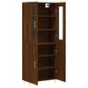 vidaXL Skř&iacute;ň highboard hněd&yacute; dub 69,5 x 34 x 180 cm kompozitn&iacute; dřevo