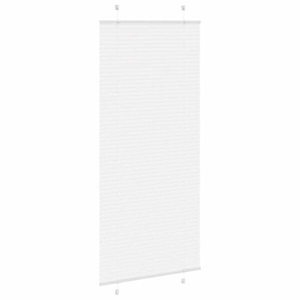 vidaXL Plisovan&aacute; roleta b&iacute;l&aacute; 100x200cm &Scaron;&iacute;řka l&aacute;tky 99,4 cm Polyester