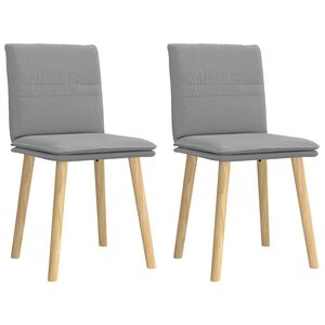 vidaXL J&iacute;deln&iacute; židle 2 ks světle &scaron;ed&eacute; textil