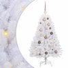 vidaXL Uměl&yacute; v&aacute;nočn&iacute; stromeček 120 cm PVC a ocel B&iacute;l&aacute;
