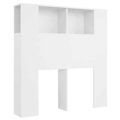 vidaXL Čelo postele s úložným prostorem bílé 100 x 18,5 x 104,5 cm