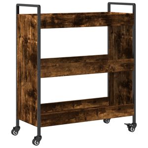 vidaXL Kuchyňsk&yacute; voz&iacute;k kouřov&yacute; dub 70 x 30 x 82 cm kompozitn&iacute; dřevo