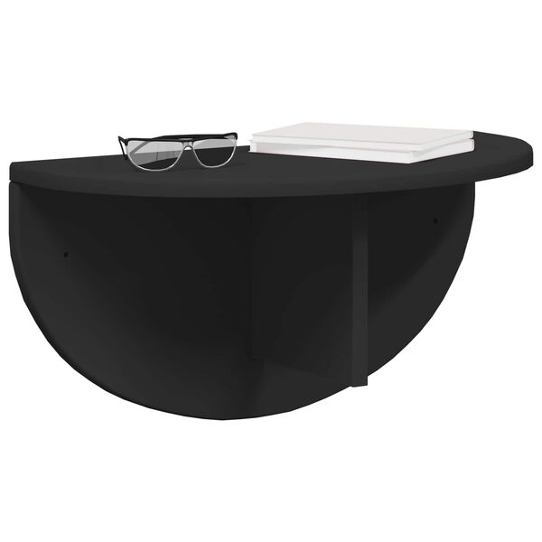 vidaXL N&aacute;stěnn&aacute; polička Čern&aacute; 48 x 24 x 24 cm kompozitn&iacute; dřevo