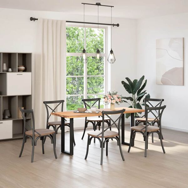 vidaXL Nohy konzolov&eacute;ho stolku ve tvaru U, 2 ks, čern&eacute;, 38 x (72-73) cm, ocel