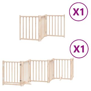 vidaXL Z&aacute;brana pro psy s dv&iacute;řky skl&aacute;dac&iacute; 9 panelů 450 cm topol