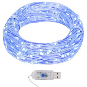 vidaXL Světeln&yacute; řetěz s mikro LED 40 m 400 LED modr&yacute; 8 funkc&iacute;