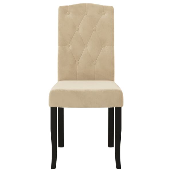 vidaXL j&iacute;deln&iacute; židle 2 ks kr&eacute;mov&eacute; samet