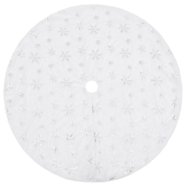 vidaXL Luxusn&iacute; v&aacute;nočn&iacute; sukně b&iacute;l&aacute; 150 cm uměl&aacute; kože&scaron;ina