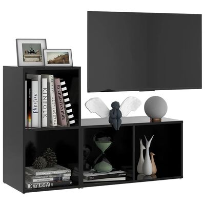 vidaXL TV skříňky 2 ks černé 72 x 35 x 36,5 cm dřevotříska