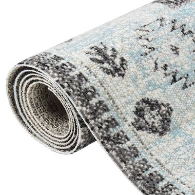 vidaXL Venkovní koberec hladce tkaný 80 x 250 cm zelenošedý