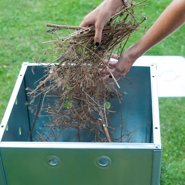 Nature Zahradní spalovna pozinkovaná ocel 46 x 46 x 65 cm čtvercová