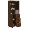 vidaXL Skř&iacute;ň highboard hněd&yacute; dub 69,5 x 34 x 180 cm kompozitn&iacute; dřevo