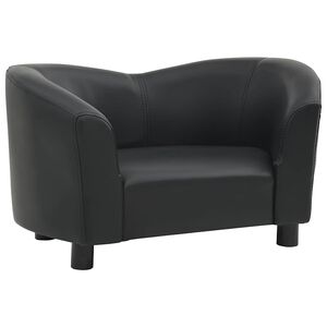 vidaXL Pohovka pro psy čern&aacute; 67 x 41 x 39 cm uměl&aacute; kůže