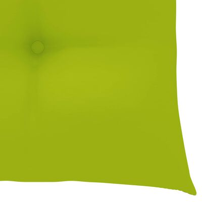 vidaXL Zahradní židle 6 ks jasně zelené podušky masivní teak